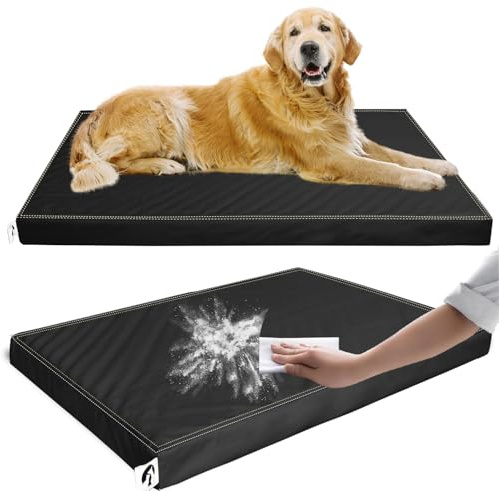 GUANGDEEN Waterproof Dog Bed Large Sized Dog，Orthopedic Waterproof Pet Beds with Removable Washing Cover, Egg Crate Foam Mat, Suitable for Pet Up to 120 lbs