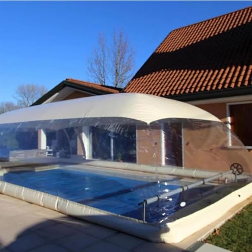 Kccjjrg 8 * 5 * 3m,Cobertura De Piscina Inflable Transparente En Forma De Tienda, Cubierta Impermeable para Techo De Piscina, Duradera, De PVC, Cubierta Redonda Opaca De Invierno