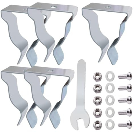 Bosiyrggrl Kit de Herrajes para Cubierta de Pozo de Ventana Clip de Resorte para Cubierta de Pozo de Ventana de Salida Clip de Retención para Cubierta de Pozo Exterior