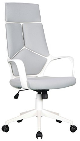 SixBros. Bürostuhl Grau/Weiß - 0898H/2253