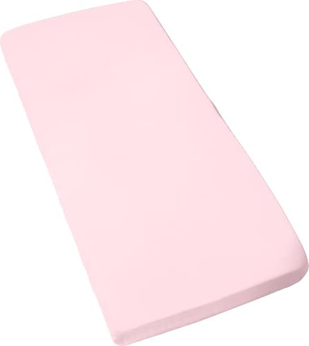 Erwin Müller Baby-Spannbettlaken Murnau Single-Jersey - rosé Größe 40x90 cm - hautfreundlich, atmungsaktiv, bügelfrei, strapazierstark