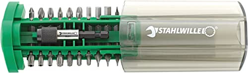 STAHLWILLE 1202 | Bit Set 21-tlg. für Akkuschrauber oder Bohrmaschinen | 1/4 Schnellwechsel-Bithalter, Kreuzschlitz- (PH + PZ), TORX-, INHEX Bits | Made in Germany