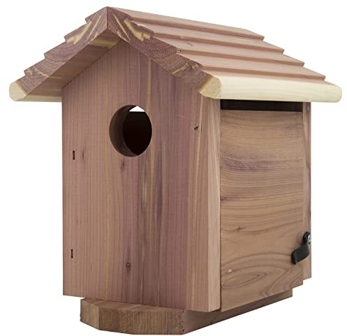 Pennington Pride Cedar Birdhouse for Outdoor, 1 Adult, 3-4 Babies