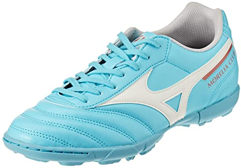 Mizuno Morelia Ii Club Unisex Fußballschuh, Blue Curacao Snow White Red Brown Satin, 44.5 EU