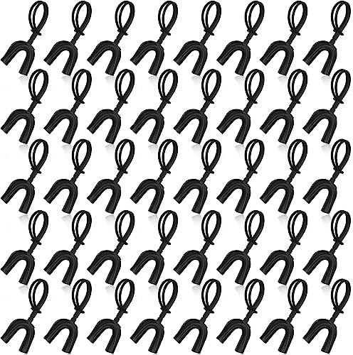 Copkim 50 Pcs Strapped Mouth Guard Bulk Not Boil Football Mouthguards with Strap, Soft Sport Mouthpiece Mouth Protector for Football Boxing Basketball Hockey Lacrosse Wrestling Rugby(Black,Adults)