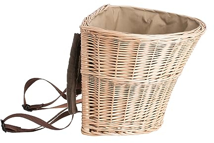 e-wicker24 Hotte de cueillette des fruits et légumes, Sac à dos en forme de hotte en osier avec bretelles (Naturel sans couvercle)