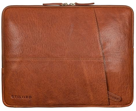 STILORD Merkur Vintage Custodia PC 13-14 Pollici in Pelle - Porta PC Portatile per MacBook, Borsa per Computer, Sleeve Protettiva Laptop Colore:maraska - marrone