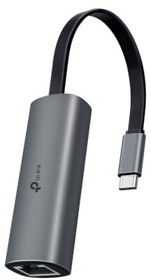 TP-Link USB C 2.5G LAN Adapter Ethernet Adapter RJ45 2500Mbps Netzwerkadapter kompatibel mit Windows, MAC OS, iPadOS, Chrome OS, Linux OS und iOS, Faltbarer, UE302C