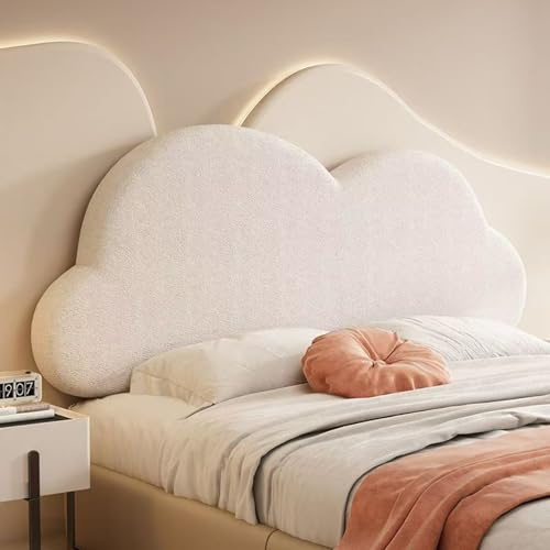 Gleedipre Nubes francesas Cojín de Noche Suavidad y dureza moderadas Recuperación rápida Desmontable y Lavable Respaldo Pared Decoración(Blanco,90 x 65 cm/35,4 x 25,6 Pulgadas)