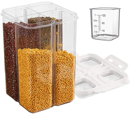 Generico Dispensador de alimentos secos - Contemporáneos con cereales | Dispensador de cereales | Contenedor de arroz | Cubo de contenedor de cereales para | Organizador de alimentos para alimentos