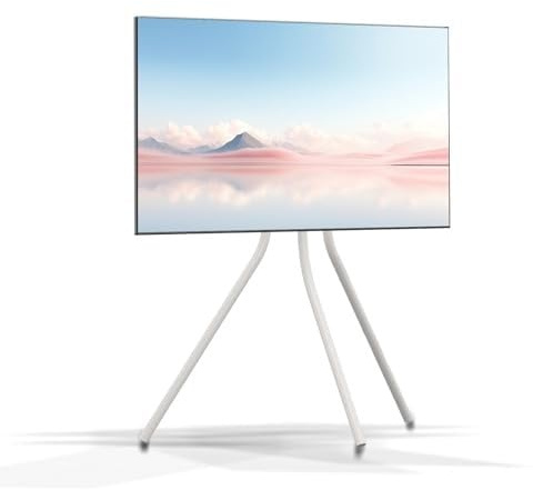 Bananaww Porta TV da Terra Mobile Base treppiede con Morsetti per Cavi,Supporto TV Parete per Tvs 32 50 60 75 Pollici,Carrello Massimo 110 Lbs Supporto TV Universale
