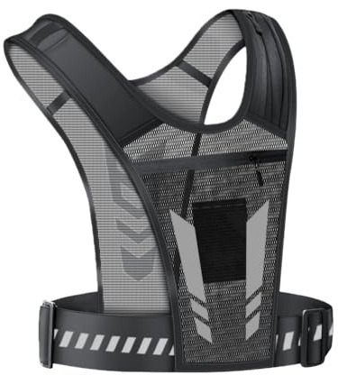 Gilet de Course Ultra-Light,Gilet de Course Respirant avec Étui pour téléphone Portable and Ceinture réglable, pour Jogging, Marche & Sport