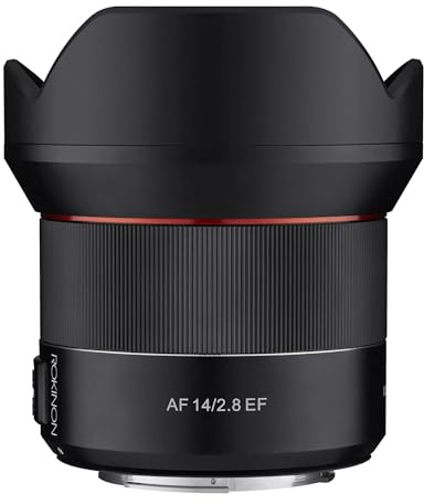 Rokinon AF 14mm F2.8 Weather Sealed Auto Focus Wide Angle Lens For Canon EF, Black (IO14AF-C)