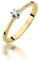 Damen Solitär Versprechen Ring Verlobungsring Antragsring 585 14k Gold Gelbgold natürlicher echt Diamant Brillanten
