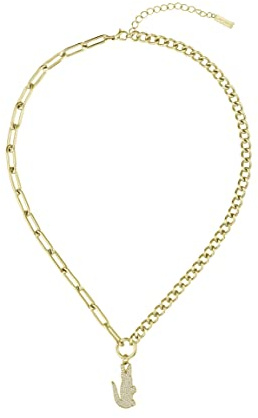 Lacoste Collar para Mujer Colección CROCODILE en Oro Amarillo con un Charm en forma de Cocodrilo - 2040145