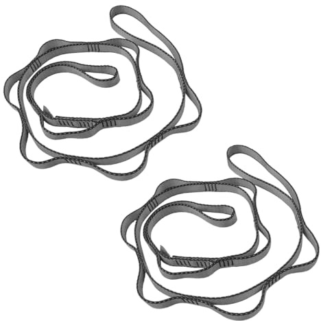 CAPARK 53 Inches Nylon Daisy Chains Rope Climbing Lanyard Straps Looped Strong Slings 23 kN Aerial Yoga Webbing