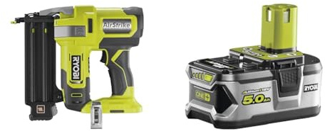 RYOBI 18V ONE Plus Cordless 18 Gauge Nailer, Hyper Green, Aluminium, 100% Aluminium, Green