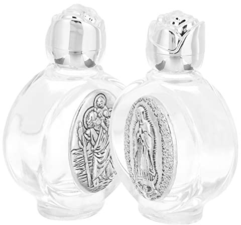 MUCKLILY 2pièces Bouteille Verre pour Eau Bénite De Design Élégant Récipient Décoratif pour Église Et Mariages pour Communions Bénédictions