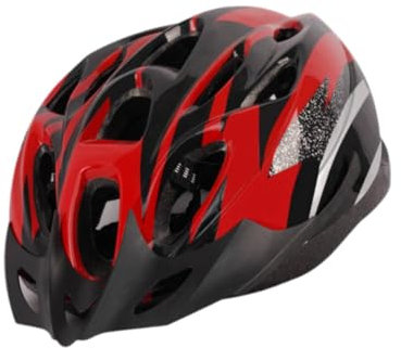 JISADER Fahrradhelm Rennradhelm Verstellbarer bequemer Fahrradhelm für Damen und Herren Skateboarding Pendeln Inlineskating, ROT