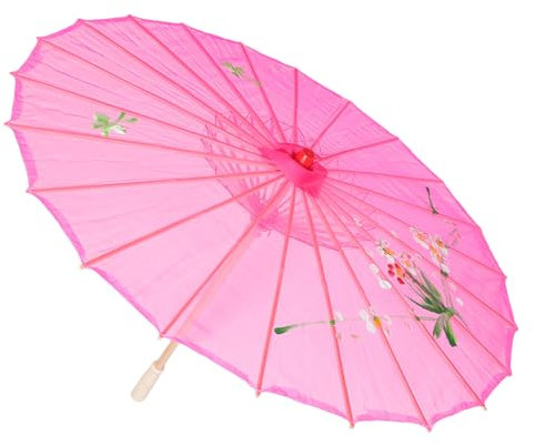 TINEASUR Decorative Folding Umbrella Antiquely Designed Flat Umbrella for Dance Performances Photo Shoots Decorative Hand