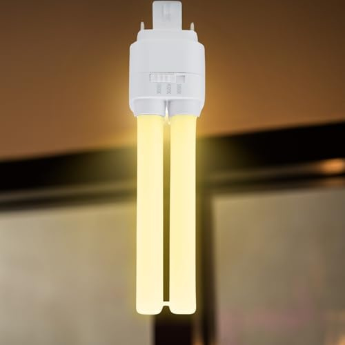 LED PL Lamp, 12W G24Q | 3CCT Selectable 3000K/4000K/5000K | Replaces 26W CFL | Energy-Efficient 120lm/W | Frosted Cover | Long-Lasting 30,000 Hours | (Type B, *Ballast Bypass*)