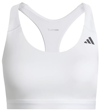 adidas Damen Optime Essentials Workout Medium Support Bra, White, M
