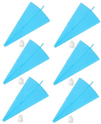 PRETYZOOM 6sets Sacchetti in Silicone Per Glassa Riutilizzabili Set Accoppiatori Strumenti Per Decorare Torte e Biscotti Adatti Per e Cottura