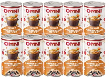 Omni Wet Dog Food for Adult Dogs - Pumpkin & Lentil Hot Pot Hypoallergenic Dog Food Vet-Formulated Rich in Protein with Parsnip, Broccoli and Sage - Gut Friendly, Soya and Gluten Free, Pack of 12