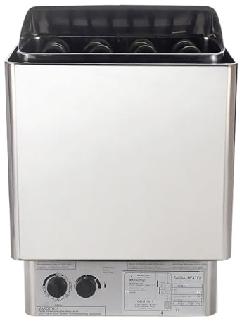3/4.5/6/9KW Sauna Stove Steam Generator for Shower Stainless Steel Sauna Heater Dry Sauna Oven Household Heating Furnace Fast Heating Speed(6KW)