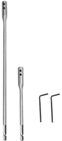 Estensioni per trapano con gambo esagonale da 1/10 cm, 2 pezzi, asta in acciaio per punte da trapano di precisione per legno, alesatura del legno, estensione del gambo esagonale