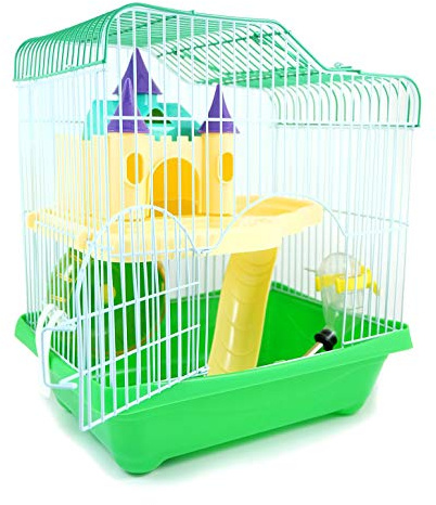 BPS® - Gabbia per criceto con scala, tunnel e casetta, invio casuale, 28 x 21 x 31 cm, mod. BPS-1340