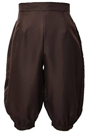 BLESSUME Pantalones Pirata Medieval Renacentistas Trousers Corte Holgado (M, Marrón)