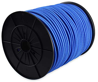 Ferrestock FSKPUL810BL Bobina da 100 m di corda elastica rotonda per polpi di gomma da 8 mm, Blu