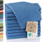 ZOLLNER 10er Set Gästehandtücher - weiche und saugstarke Handtücher - waschbar bis 95°C - Baumwolle - 30x50 cm in blau
