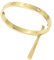 Luxury Gold-Plated Stainless Steel Simple Style Love Bangle Bracelet for Women Men (GoldCZ in Size 19)