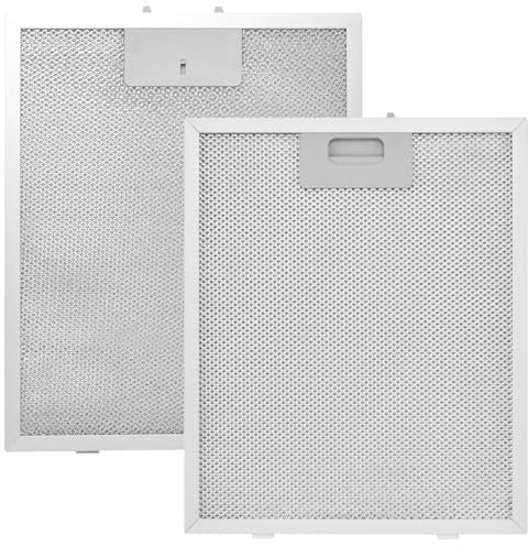 Poweka Universal Filter für Dunstabzugshaube 320 x 260, Fettfilter mit Metallgitter für Dunstabzugshaube (2 Stück)