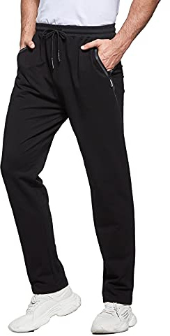 HCSS Mens Joggers Tracksuit Bottoms Slim Fit Zip Pockets Elasticated Waist