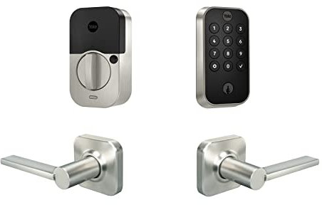 Yale Assure Lock 2 Keypad with Bluetooth and Valdosta Lever in Satin Nickel