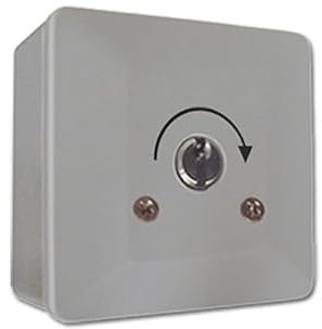 Schlüsselschalter/Taster umschaltbar Rolladen Rolladenmotor Rohrmotor Rolltorschlüsseltaster Voll Metall incl. der Blende (Aufputz/Pfeil nach Rechts)