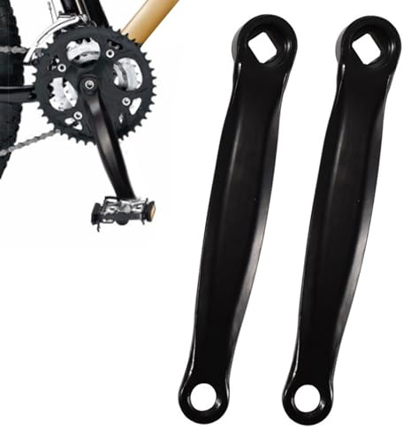 BLLREMIPSUR 2 PCS Bike Wheel Crank Arm, Mountain Bike Tooth Plate Crank, Road Bike Round Hole Crank Replacement (Only Left Side Crank)
