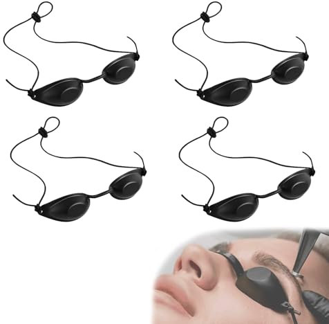 4Pcs Gafas LPL de Bronceado y Solarium - Protección UV Ajustables para Terapia de Rayos Infrarrojos IPL y Tratamientos de Belleza