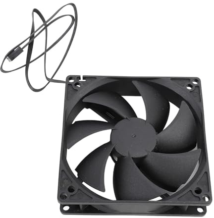 Ventilador para Caja de PC, Ventilador Enfriador para Caja de 100mm, Ventilador Silencioso para Computadora PWM de 4 Pines con Rodamientos de Bolas Dobles Incluidos, Ventilador