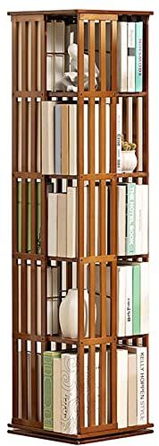 LBLFEBD Tour d'étagère rotative à 360 °, étagère tournante à 5/6 Niveaux, bibliothèque Polyvalente, Support de Rangement de Livres sur Pied, adapté au Bureau, à la Maison, au Salon