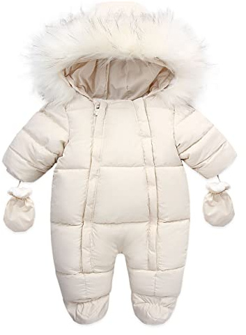 tutine neonato caldo cotone,Tutina Neonato Piumino Per Bambini Invernale Da Bambino 0-2 Anni Antivento Impermeabile Tuta Da Neve Neonato Spessa Vestiti Completo Invernale Ragazze Ragazzi