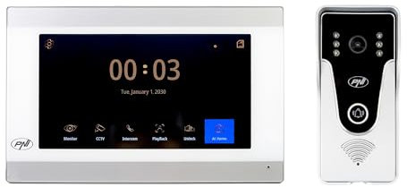 PNI Videocitofono intelligente SafeHome PT750 WiFi HD, P2P, monitor interno, applicazione speciale Tuya Smart, integrazione in scenari e automazioni intelligenti con altri prodotti Tuya compatibili