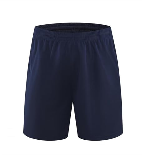 Short de Football Enfants Garçons PE Gym Running Cycling Bike Fitness Shorts Vêtement de Sport Respirant, Bleu, 164