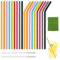 ZYNERY 18 Piezas Pajitas Reutilizables Silicona con Cepillo de Limpieza Pequeñas Cañitas Reutilizables de Colores para Niños Adultos Reusable Drinking Straws para Café Copas Fiestas Silicone Straws