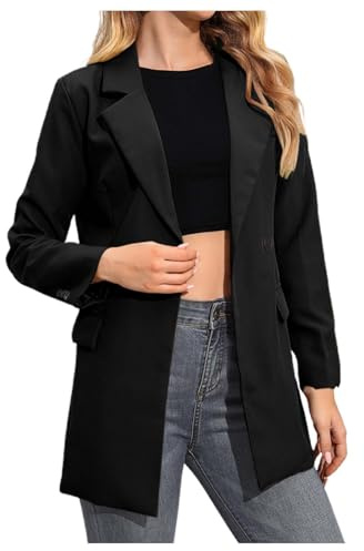 Blazer de Mujer Casual – Saco Largo de Manga Larga con Botón y Estilo Elegant Elegante