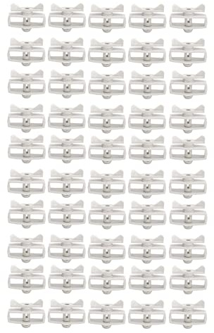 Tendifilo per recinzione elettrica da 50 pezzi, tenditore per filo in lega per recinzione elettronica da giardino portatile, materiale ABS meteorologico, facile da regolare e (Grigio)
