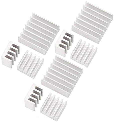 AZDelivery 3 x Lot de 3 en Aluminium dissipateur Thermique Passif dans différentes Tailles pour Raspberry Pi modèle A + B